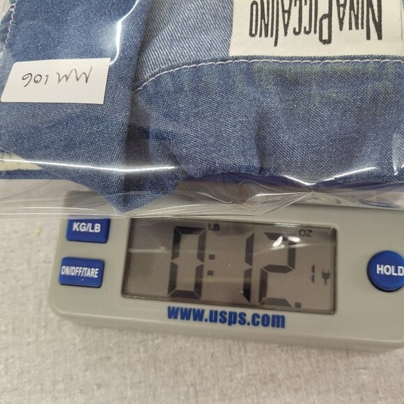 Nina Piccalino Shirt Womens 8 Blue Denim Beaded Toggle Jacket Shacket Vintage - Picture 15 of 15